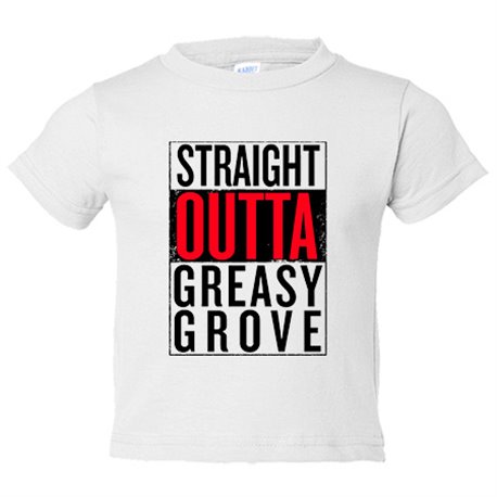 Camiseta bebé Straight Outta Greasy Grove