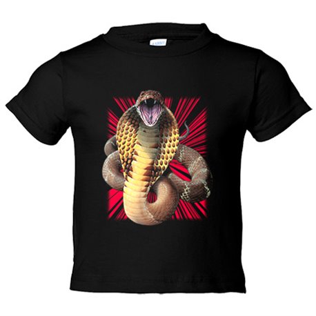 Camiseta niño ilustración de serpiente salvaje