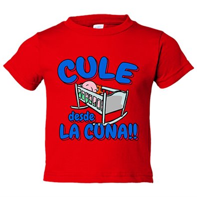 Camiseta bebé Culé desde la cuna para aficionado al fútbol Barcelona fútbol