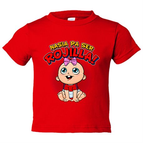 Camiseta bebé nacida para ser Rojilla aficionada al fútbol de Pamplona