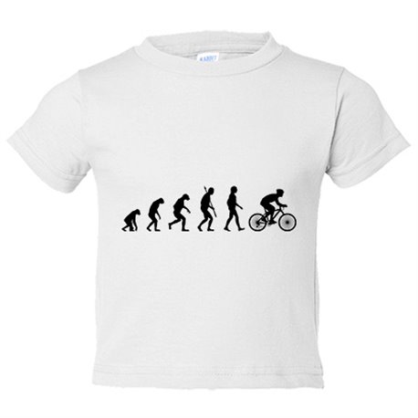 Camiseta bebé Cyclist Evolution la evolución del ciclista ciclismo bicicleta bici