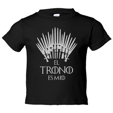 Camiseta bebé parodia friki divertida El trono es mío