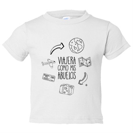Camiseta niño viajera como mis abuelos