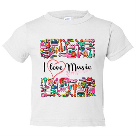 Camiseta bebé I Love Music