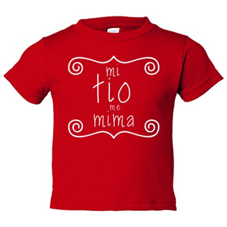 Camiseta bebé Mi tío me mima