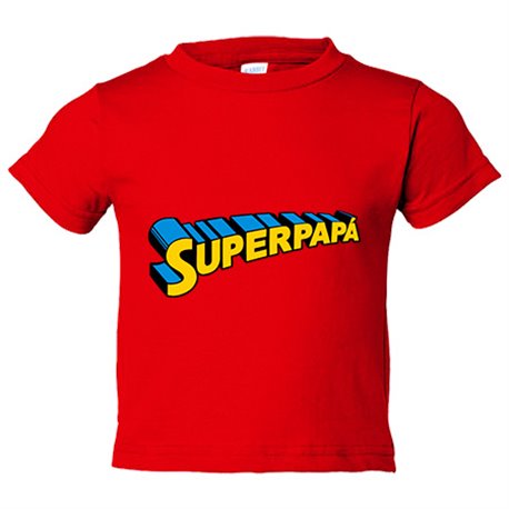 Camiseta bebé Superpapá logo