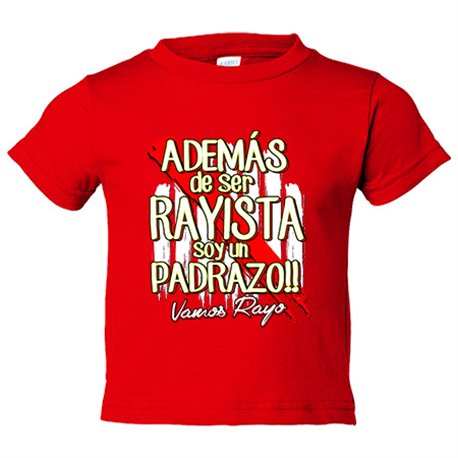 Camiseta bebé además de ser Rayista soy un padrazo futbolero de Vallecas