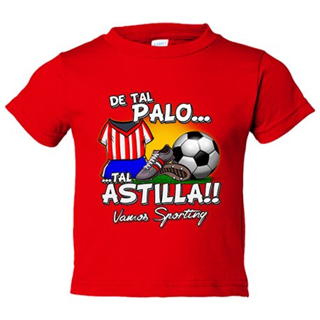 Camiseta bebé de tal palo tal astilla de Sporting para aficionado al fútbol