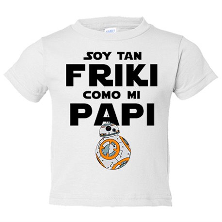 Camiseta bebé Soy tan friki como mi papi