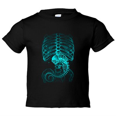 Camiseta niño embarazada Alien