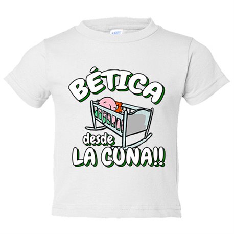 Camiseta bebé Bética desde la cuna para aficionado al fútbol