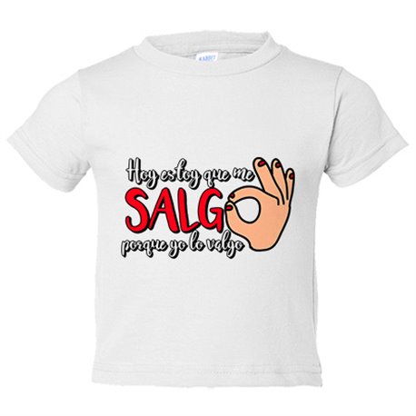 Camiseta bebé Hoy estoy que me salgo por que yo lo vago