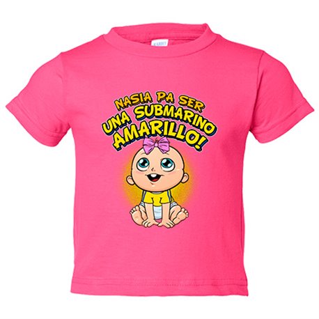 Camiseta bebé nacida para ser una Submarino Amarillo para aficionado al fútbol de Villarreal