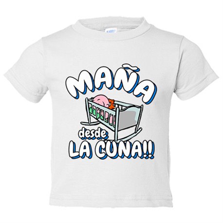 Camiseta bebé Maña desde la cuna para aficionado al fútbol