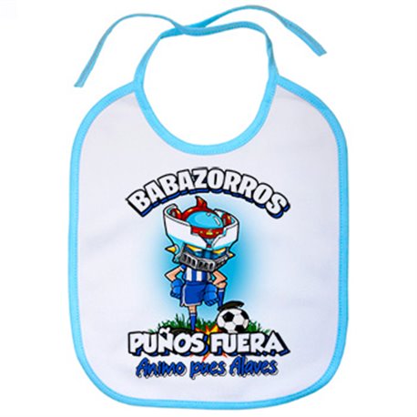 Babero frase babazorros puños fuera parodia robot de los 80 para nostálgicos futboleros