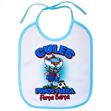 Babero frase culés puños fuera parodia robot de los 80 para nostálgicos futboleros de Barcelona (DESACTIVAR)