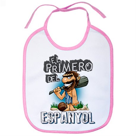 Babero frase el primero del espanyol para hincha de su equipo de fútbol