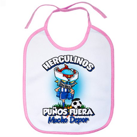 Babero frase Herculinos puños fuera parodia robot de los 80 para nostálgicos futboleros del Depor