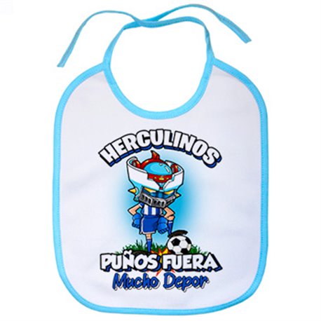 Babero frase Herculinos puños fuera parodia robot de los 80 para nostálgicos futboleros del Depor