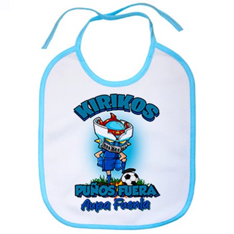 Babero frase kirikos puños fuera parodia robot de los 80 para nostálgicos futboleros de Fuenlabrada