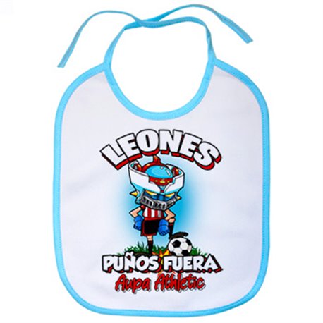 Babero frase leones puños fuera parodia robot de los 80 para nostálgicos futboleros del Athletic