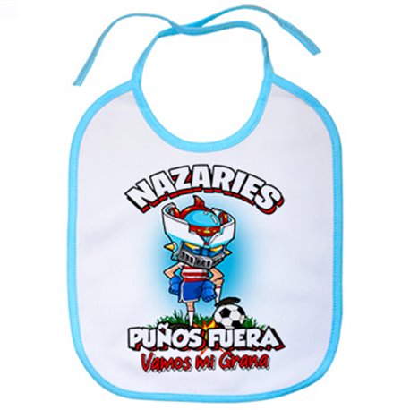 Babero frase nazaries puños fuera parodia robot de los 80 para nostálgicos futboleros de Granada
