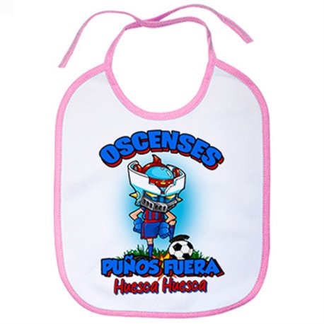 Babero frase oscenses puños fuera parodia robot de los 80 para nostálgicos futboleros de Huesca