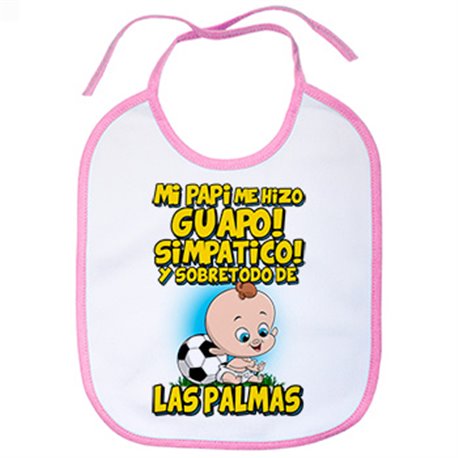 Babero mi papi me hizo guapo simpático y sobretodo aficionado al fútbol de Las Palmas