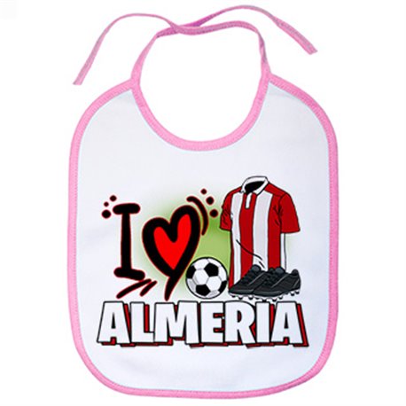 Babero para enamorado de su equipo de fútbol de Almería