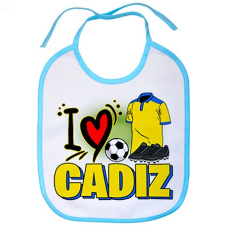 Babero para enamorado de su equipo de fútbol de Cádiz