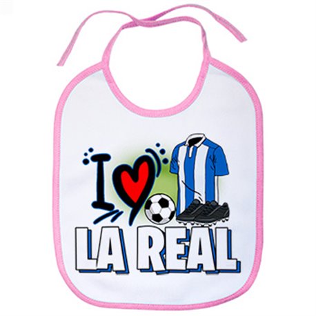 Babero para enamorado de su equipo de fútbol de la real