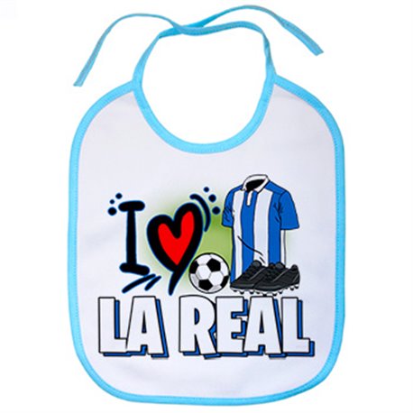 Babero para enamorado de su equipo de fútbol de la real