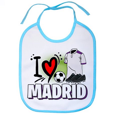 Babero para enamorado de su equipo de fútbol de Madrid