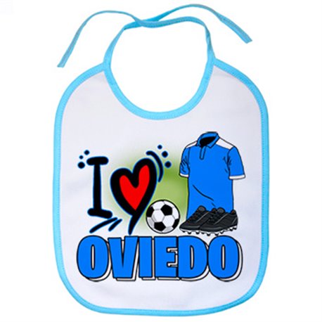 Babero para enamorado de su equipo de fútbol de Oviedo