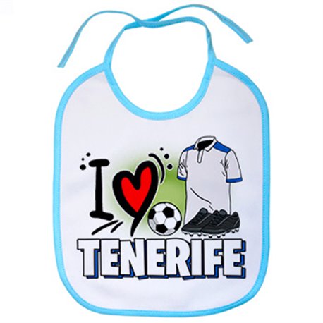 Babero para enamorado de su equipo de fútbol de Tenerife