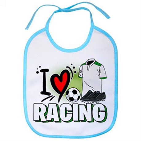 Babero para enamorado de su equipo de fútbol del Racing