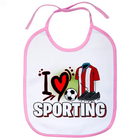 Babero para enamorado de su equipo de fútbol del Sporting