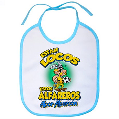 Babero parodia de Asteris para aficionados al fútbol de Alcorcón