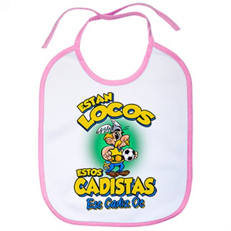 Babero parodia de Asteris para aficionados al fútbol de Cádiz