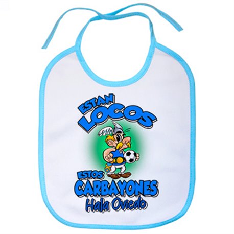 Babero parodia de Asteris para aficionados al fútbol de Oviedo