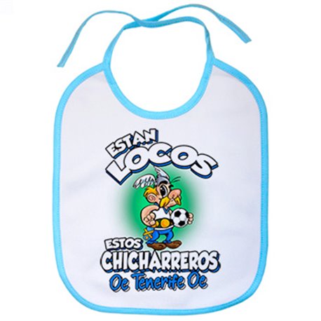 Babero parodia de Asteris para aficionados al fútbol de Tenerife