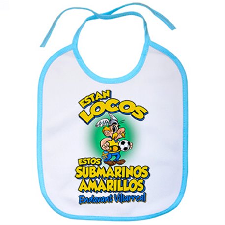 Babero parodia de Asteris para aficionados al fútbol de Villarreal