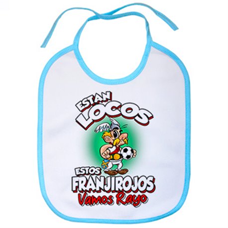 Babero parodia de Asteris para aficionados al fútbol del Rayo