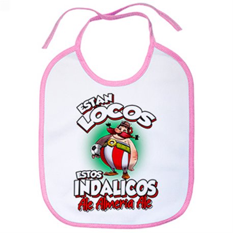 Babero parodia de Obelis para aficionados al fútbol de Almería