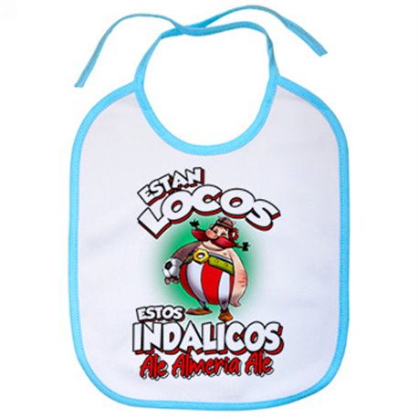 Babero parodia de Obelis para aficionados al fútbol de Almería