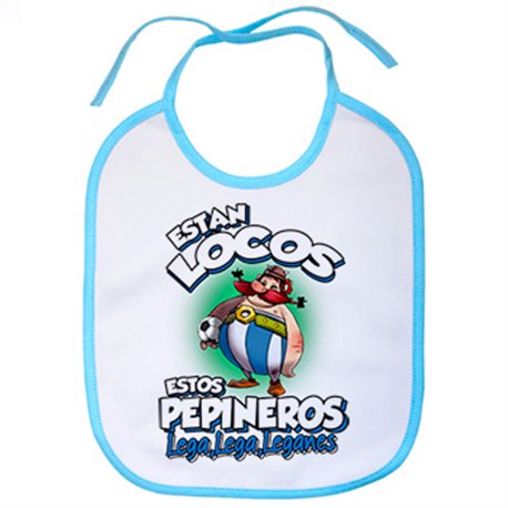Babero parodia de Obelis para aficionados al fútbol de Leganés