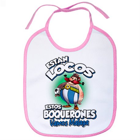 Babero parodia de Obelis para aficionados al fútbol de Málaga