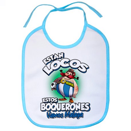 Babero parodia de Obelis para aficionados al fútbol de Málaga