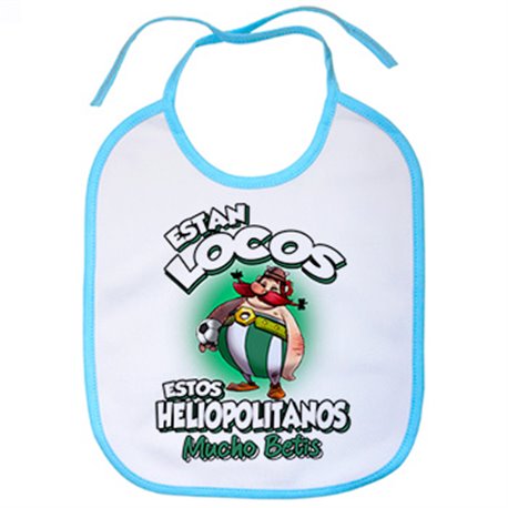 Babero parodia de Obelis para aficionados al fútbol del Betis