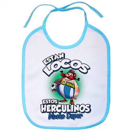 Babero parodia de Obelis para aficionados al fútbol del Depor